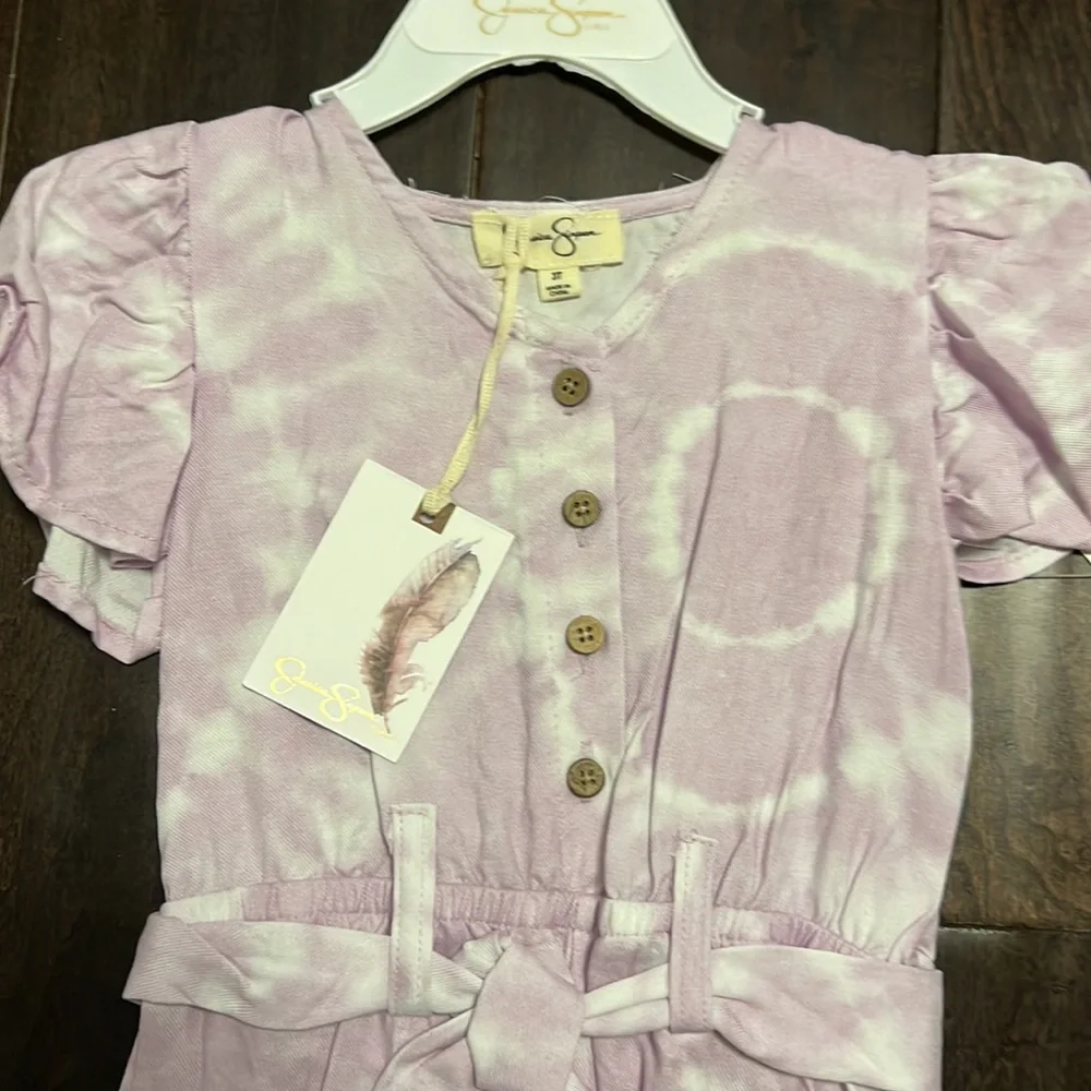 NWT Jessica Simpson Toddler Girls Lilac Purple Tie Dyed Romper!
